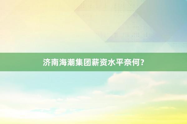 济南海潮集团薪资水平奈何？